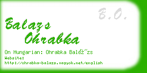 balazs ohrabka business card